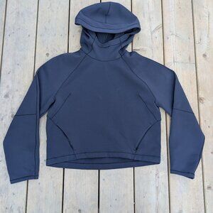 Lululemon Airwrap Pullover Hoodie Women 4 Black Cropped Raglan Sleeve Activewear